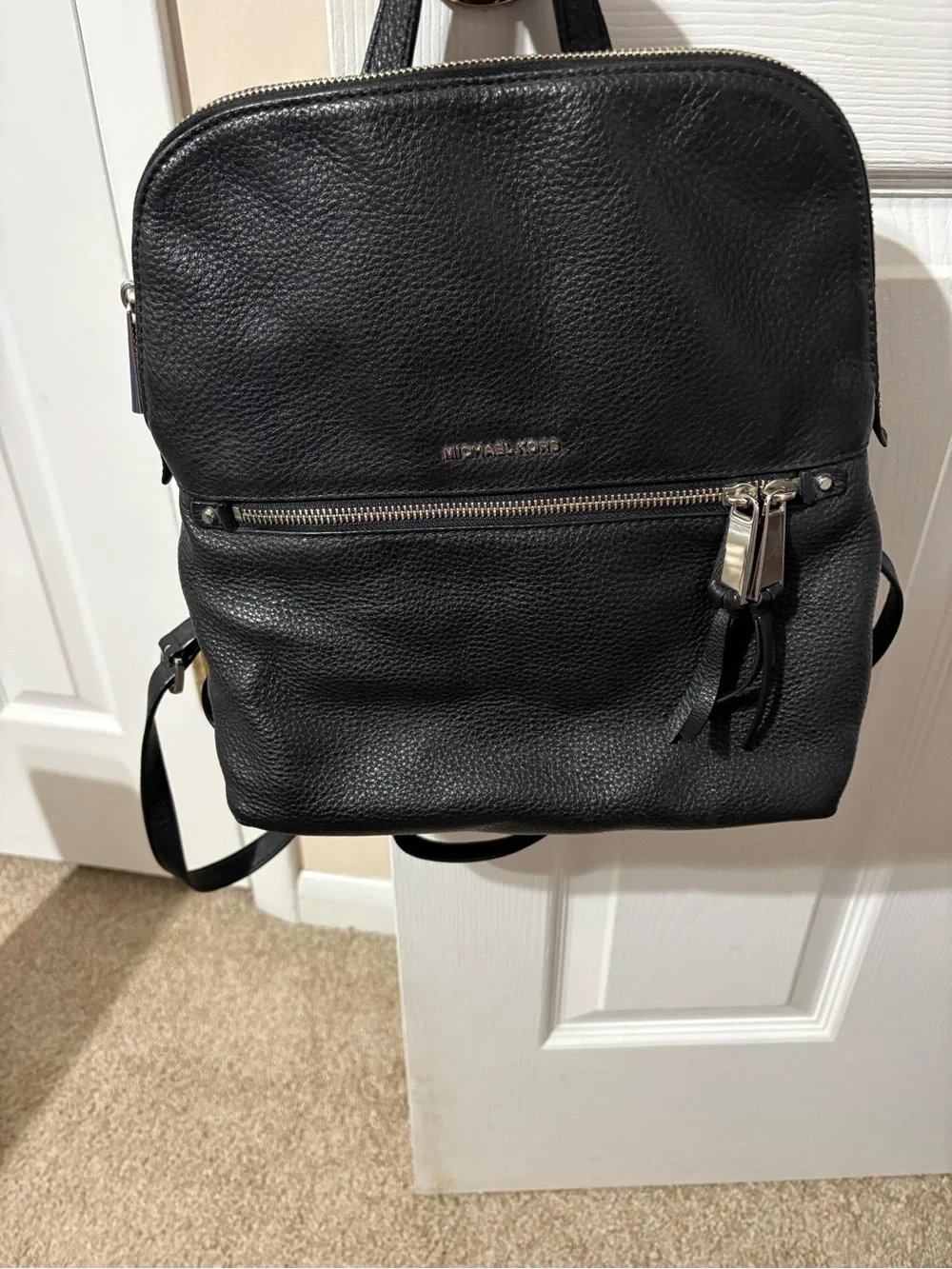Authentic Michael Kors Black Leather backpack